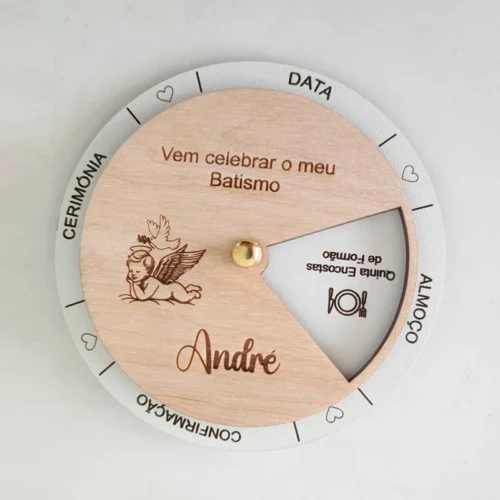 Convite Giratório em MDF